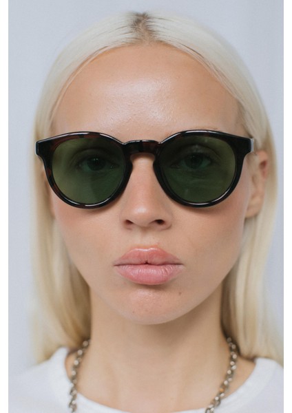 Gleen Leopard Green Güneş Gözlüğü