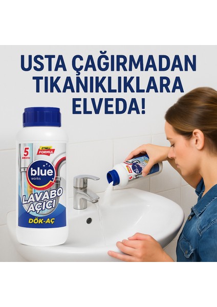 Lavabo Açıcı 3’lü Set – 6 kg Etkili Formül ile Zorlu Tıkanıklıklara Güçlü Müdahale modelleri
