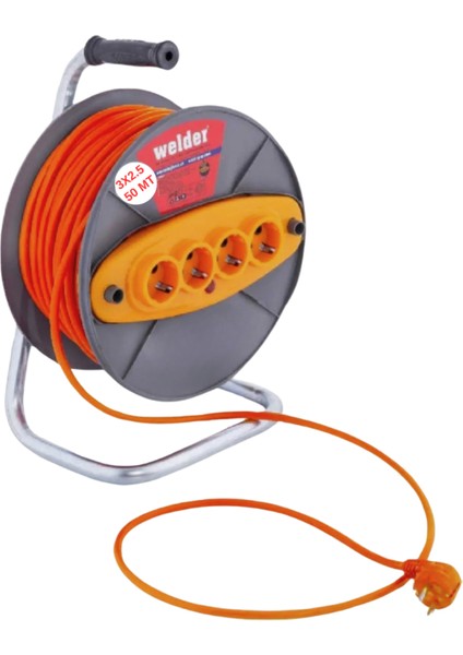 Makaralı Uzatma Kablo 3x2.5 50 Metre