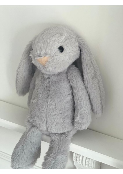 Çocuk Sevimli Tavşan Oyun&uyku Arkadaşı Peluş Yastık Gri 45 cm fiyatları