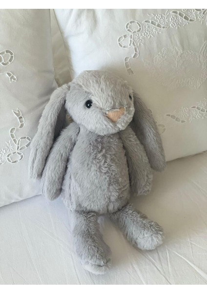 Çocuk Sevimli Tavşan Oyun&uyku Arkadaşı Peluş Yastık Gri 45 cm modelleri