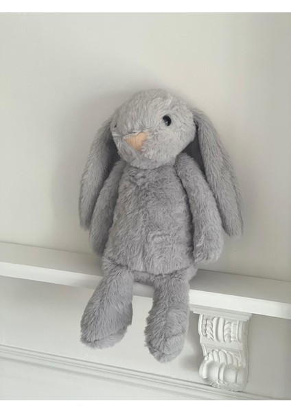 Çocuk Sevimli Tavşan Oyun&uyku Arkadaşı Peluş Yastık Gri 45 cm fırsatları