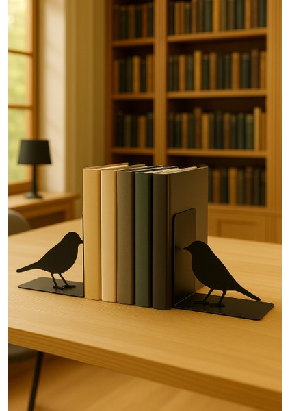 Kuş Figürlü Metal Kitap Tutucu 2’li Set – Doğa Temalı Dekoratif Masa Üstü Aksesuar fiyatları