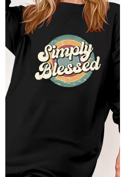 Kadın Uzun Kollu Bisiklet Yaka Yazılı Viskon Iki Iplik Elbise