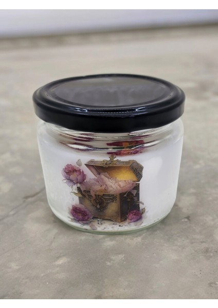Gül Kokulu Doğal Soya Wax Mum
