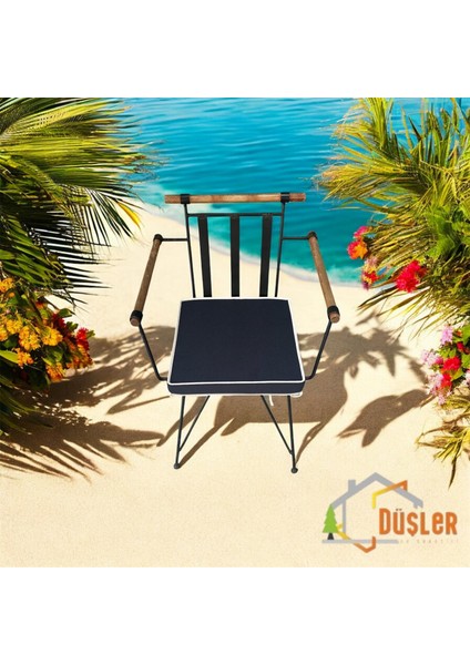 40X40 Krem Biyeli Lacivert Alt Sandalye Minderi 5 cm fiyatları