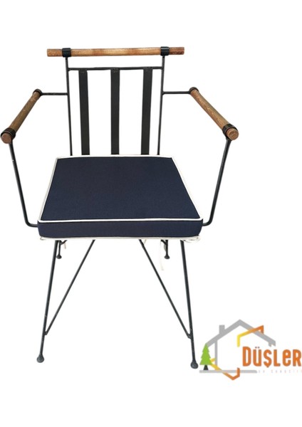 40X40 Krem Biyeli Lacivert Alt Sandalye Minderi 5 cm modelleri