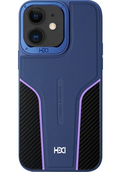 Apple iPhone 11 HBC-264 Lambor Karbon Fiber Sport Kapak - Lacivert