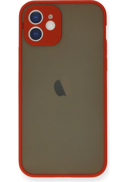 Apple iPhone 12 Mini Kılıf Montreal Silikon Kapak - Kırmızı