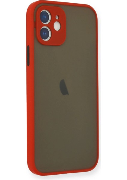 Apple iPhone 12 Mini Kılıf Montreal Silikon Kapak - Kırmızı