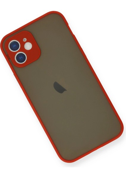 Apple iPhone 12 Mini Kılıf Montreal Silikon Kapak - Kırmızı