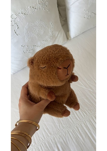 Çocuk Sevimli Kapibaraa Uyku&oyun Arkadaşı Peluş Yastık Kahverengi 25 cm fiyatları