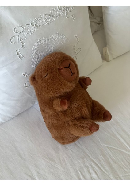 Çocuk Sevimli Kapibaraa Uyku&oyun Arkadaşı Peluş Yastık Kahverengi 25 cm fırsatları