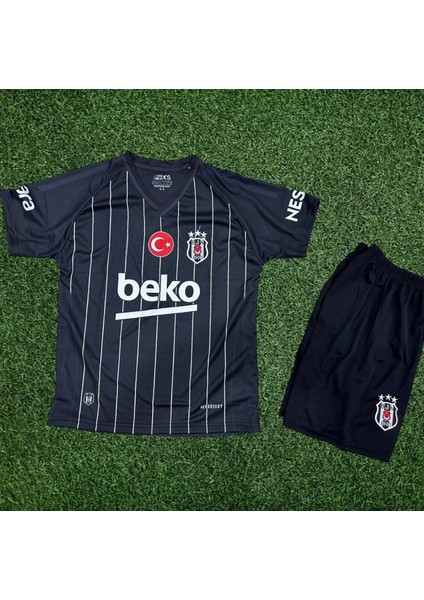 Yeni Sezon 2024/25 Вєşíktαş #isimsiz Deplasman Çocuk Forması 4 Lü Set Siyah