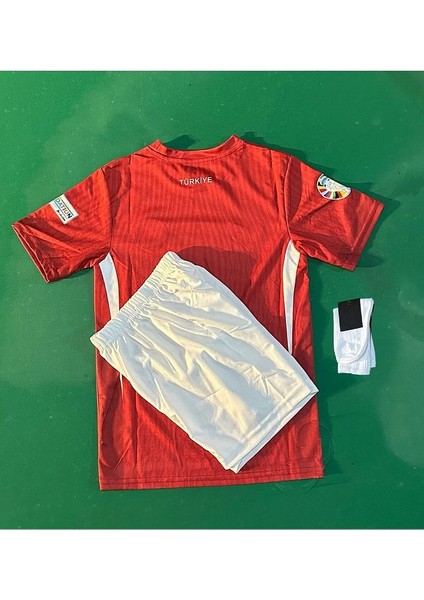 Türkiye Milli Takım Isimsiz Kırmızı Futbol Çocuk Forması 3'lü Set