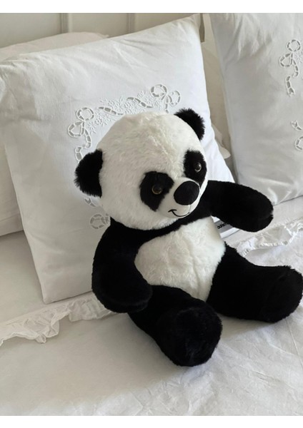 Çocuk Sevimli Panda Oyun&uyku Arkadaşı Peluş Yastık Siyah Beyaz 35 cm fiyatları