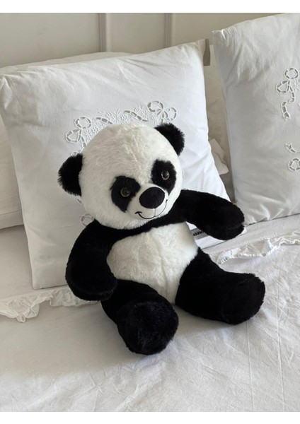 Çocuk Sevimli Panda Oyun&uyku Arkadaşı Peluş Yastık Siyah Beyaz 35 cm modelleri