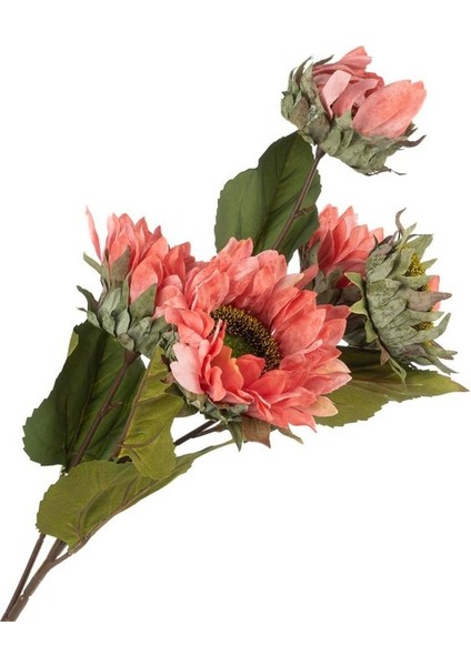 Krizantem Pembe 5li Yapay Çiçek 66CM