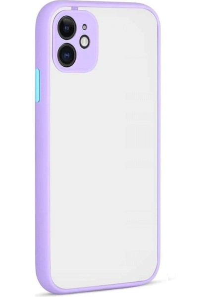 Apple iPhone 12 Kılıf Montreal Silikon Kapak - Mor