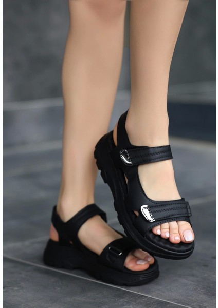 Trita Siyah Cilt Cırt Cırtlı Sandalet fiyatları