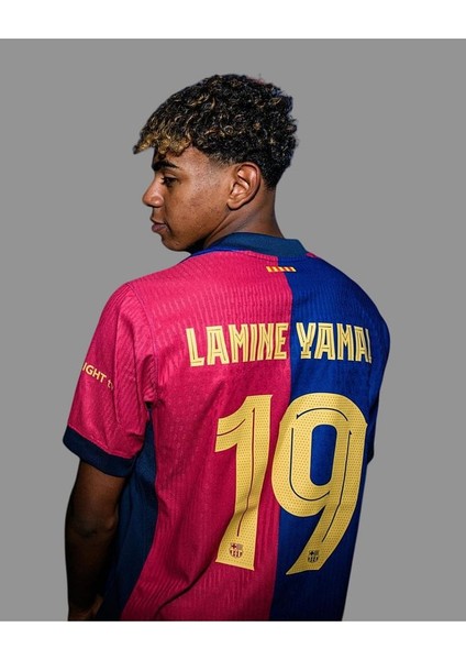 Barcelona 2024-25 Yeni Sezon #19 Lamine Yamal Yetişkin Iç Saha Forması Parçalı