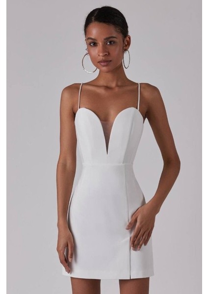 Kadın Derin V Yaka Sırt Dekolteli Fırsat Ürün Mini Elbise indirimleri