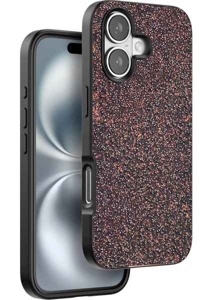 Apple iPhone 16 Plus Bright Simli Kapak - Derin Mor