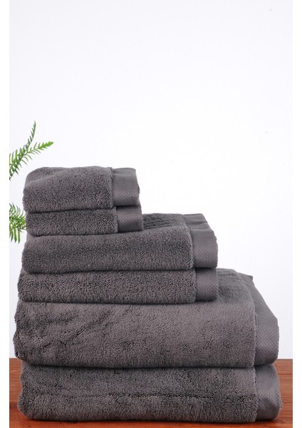GRI,ORGANIK,VEGAN,900 Gsm, 6'lı Hediyelik Havlu Seti