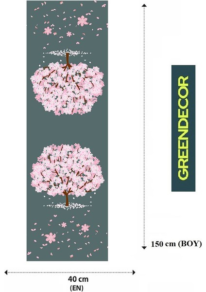 Sakura Çiçek Desenli Özel Tasarım Runner Dijital Baskılı Dekoratif Masa Örtüsü Modern Ev Dekorasyonu fiyatları