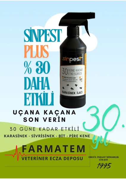 Plus % 30 Daha Etkili 1 Adet 500ml KARASİNEK, SİVRİSİNEK VE HAŞERE İLACI