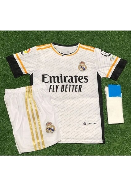 Real Madrid 2023-24 Sezon Jude Bellingham Iç Saha Çocuk Forması 3'lü Set