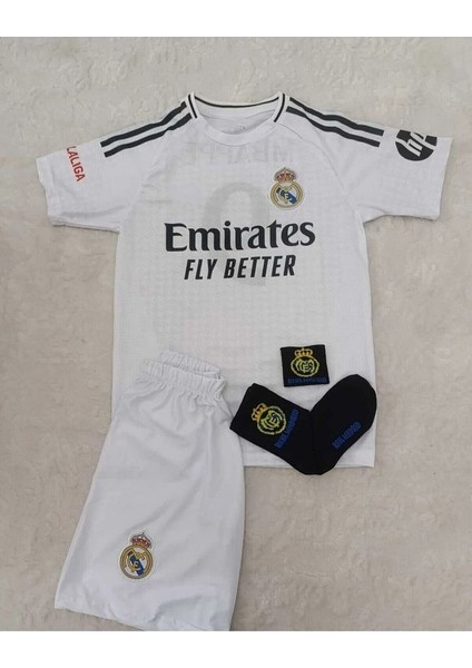 Real Madrid 2024/25 Yeni Sezon Kylian Mbappe Iç Saha Çocuk Forması 4'lü Set (Syh-Armalı) fiyatları