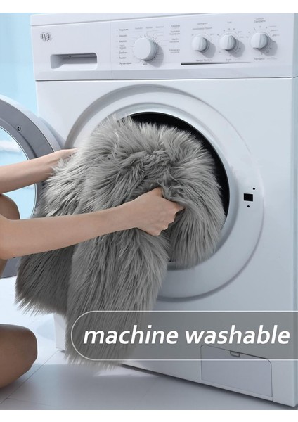 Kuzu Post Peluş Premium Yumuşacık Tüylü Halı Çift Kafa