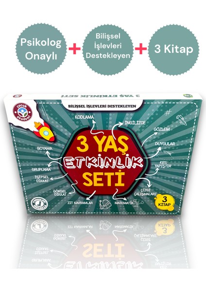 3 Yaş Etkinlik Seti, Eğitici Kitap Seti fiyatları
