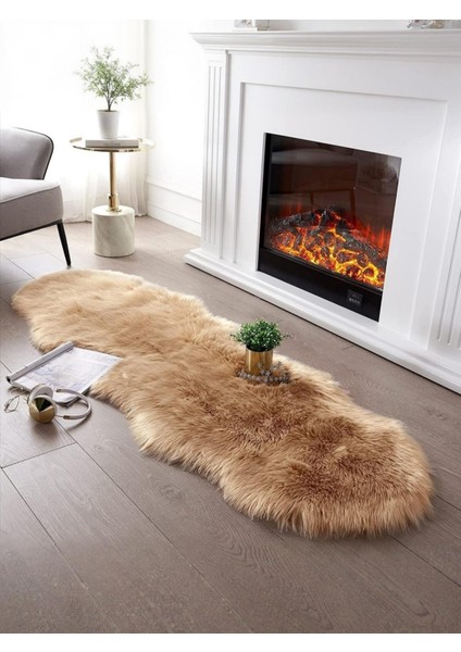 Kuzu Post Peluş Premium Yumuşacık Tüylü Halı Çift Kafa
