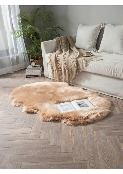 Kuzu Post Peluş Premium Yumuşacık Tüylü Halı Çift Kafa