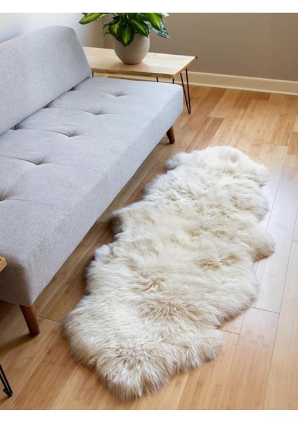 Kuzu Post Peluş Premium Yumuşacık Tüylü Halı Çift Kafa