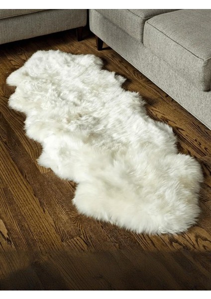 Kuzu Post Peluş Premium Yumuşacık Tüylü Halı Çift Kafa