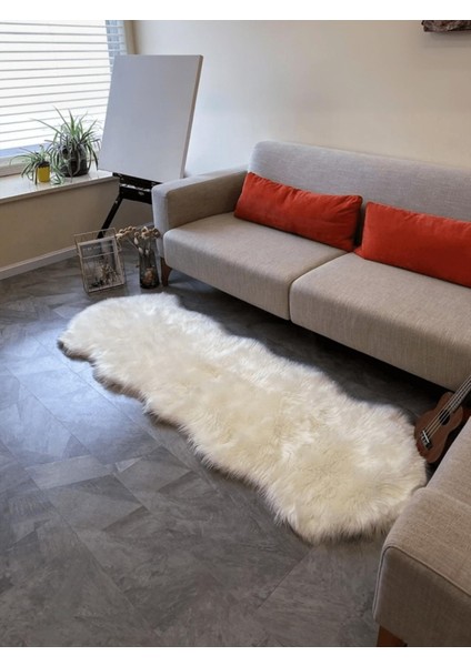 Kuzu Post Peluş Premium Yumuşacık Tüylü Halı Çift Kafa