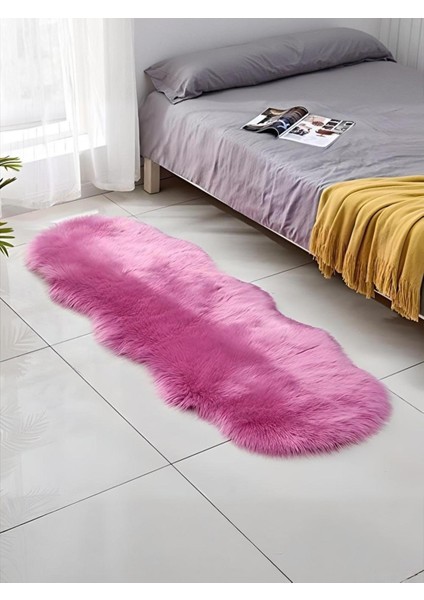 Kuzu Post Peluş Premium Yumuşacık Tüylü Halı Çift Kafa