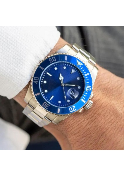 Erkek Gümüş Renk Metal Kordon Kol Saati Pilli Çalışma Tipi 1 ATM Suya Dayanıklı