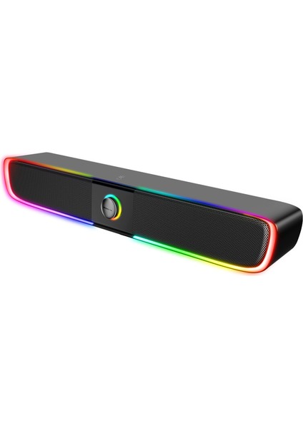 Mini Boyut Büyük Keyif Rgb Işıklı Usb Kablolu Hoparlör Iç Mekanlar Ve Oyuncular Için Etkileyici Ses