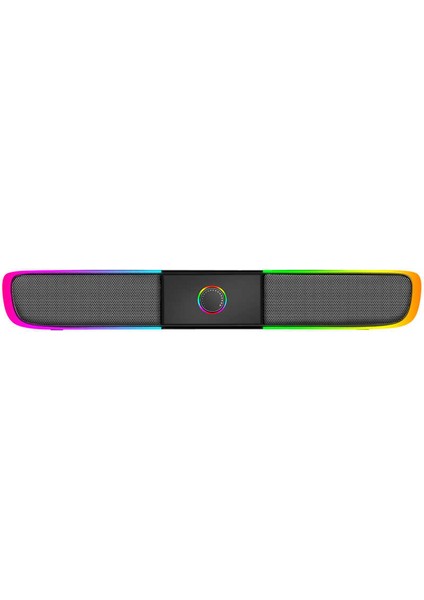 Mini Boyut Büyük Keyif Rgb Işıklı Usb Kablolu Hoparlör Iç Mekanlar Ve Oyuncular Için Etkileyici Ses fırsatları