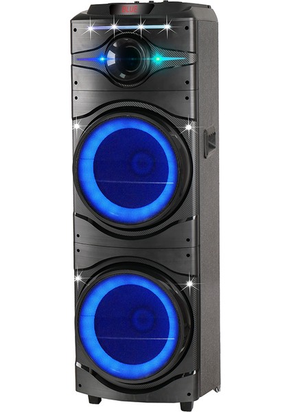 Rgb Işıklı Kablosuz Hoparlör, Karaoke Mikrofonlu, Dev Sesli Dijital LED Göstergeli Parti Canavarı!