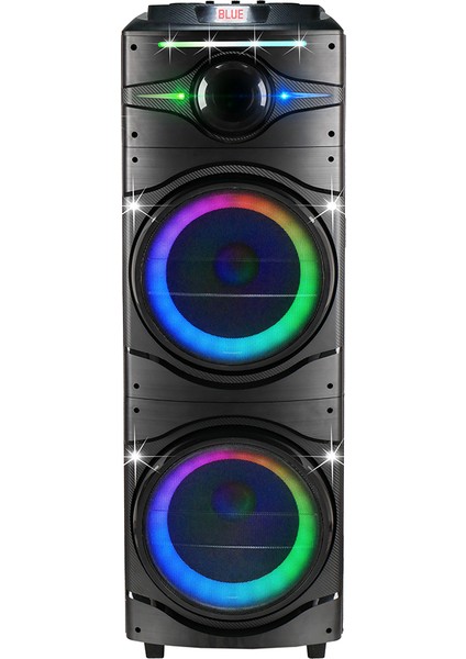 Rgb Işıklı Kablosuz Hoparlör, Karaoke Mikrofonlu, Dev Sesli Dijital LED Göstergeli Parti Canavarı!