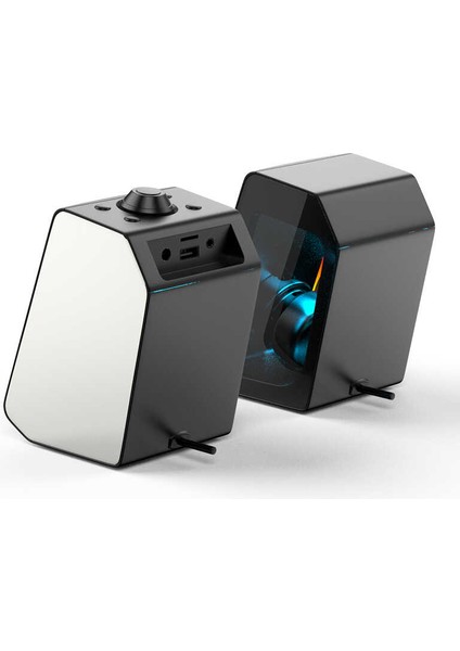 Taşınabilir Rgb Işıklı Kablosuz Bluetooth Speaker Hoparlör Güçlü Ses 11 Farklı Renkli Işık Atmosferi