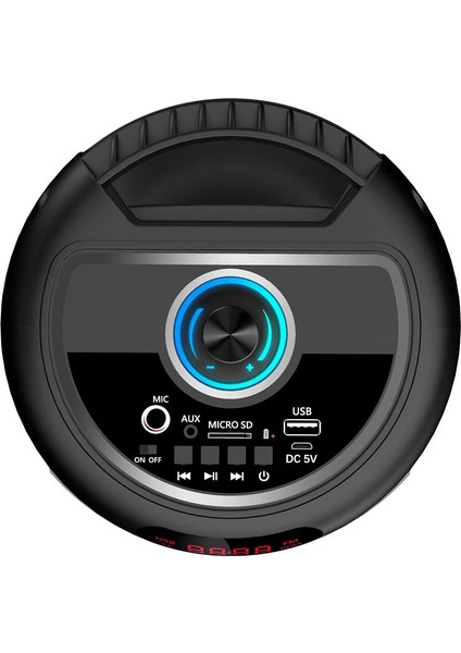 Her Yerde Eğlence Seninle: Çift Güçlü Bass Hoparlör, Fm Radyo, Kablosuz Karaoke Mikrofon, Rgb Işıklı
