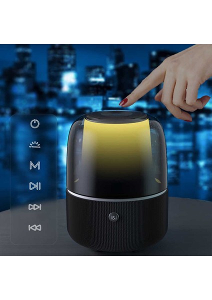 Bluetooth Kablosuz Hoparlör Rgb Işıklı ve 360° Stereo Sesle Taşınabilir Dış Mekan Eğlencesi Beyaz modelleri