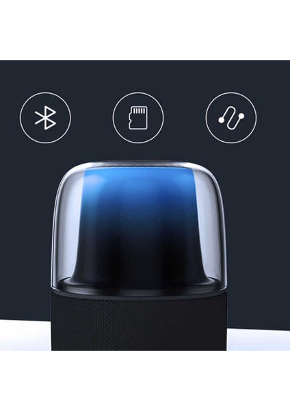 Bluetooth Kablosuz Hoparlör Rgb Işıklı ve 360° Stereo Sesle Taşınabilir Dış Mekan Eğlencesi Beyaz fırsatları