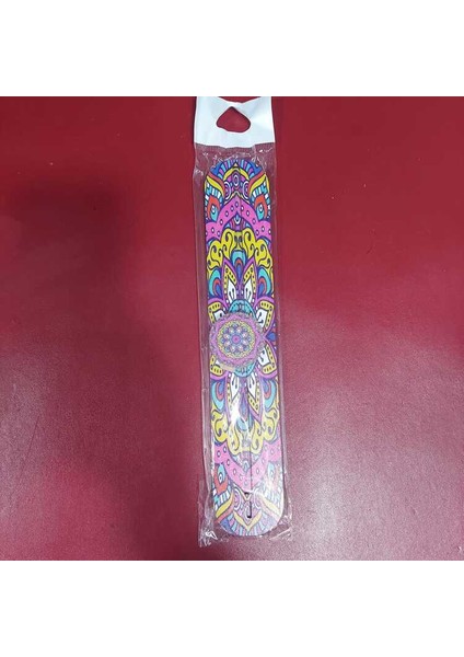 Ahşap Tütsülük Mandala Baskılı Tütsü Kayığı Ev Dekorasyon 1 Adet